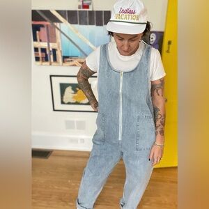 Red Sky Baggy Denim Overalls